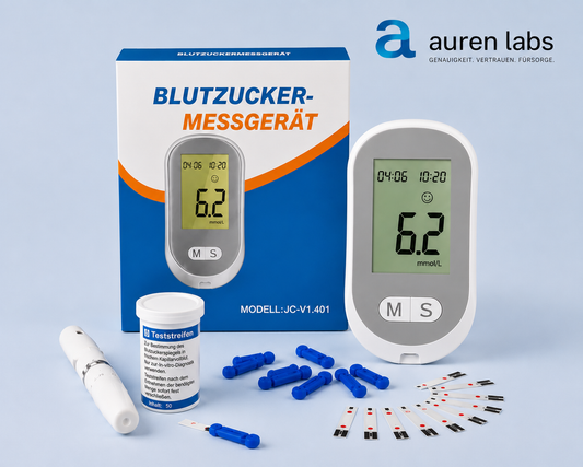 GlukoDirekt Blutzuckermessgerät | Messen Sie Ihren Blutzucker schmerzfrei in nur 5 Sekunden