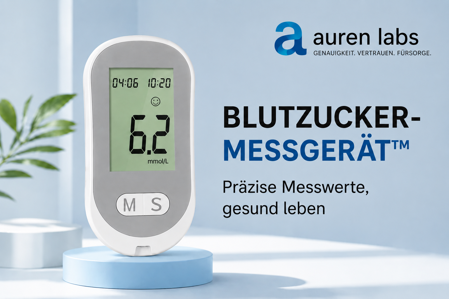 GlukoDirekt Blutzuckermessgerät | Messen Sie Ihren Blutzucker schmerzfrei in nur 5 Sekunden